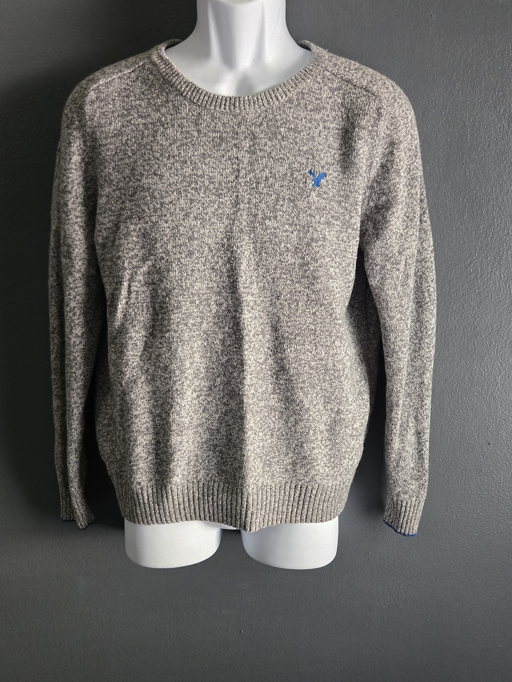 American Eagle Outfitters Gray Marled Cozy Minimalist Gorpcore Knit Sweater M